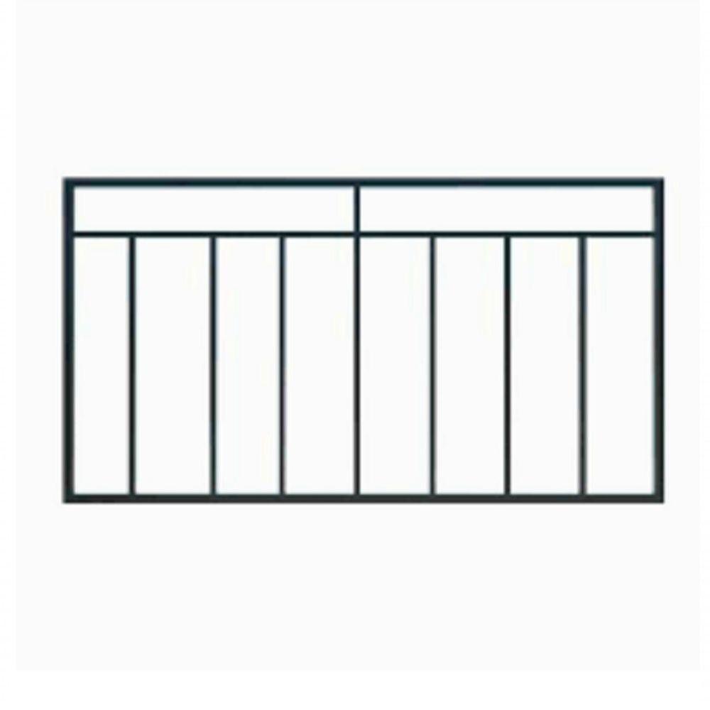 Cabeceira De Cama Grade Aço Ferro Robusto Cor Preto Largura 140cm Estilo Industrial Cb-05 - 1