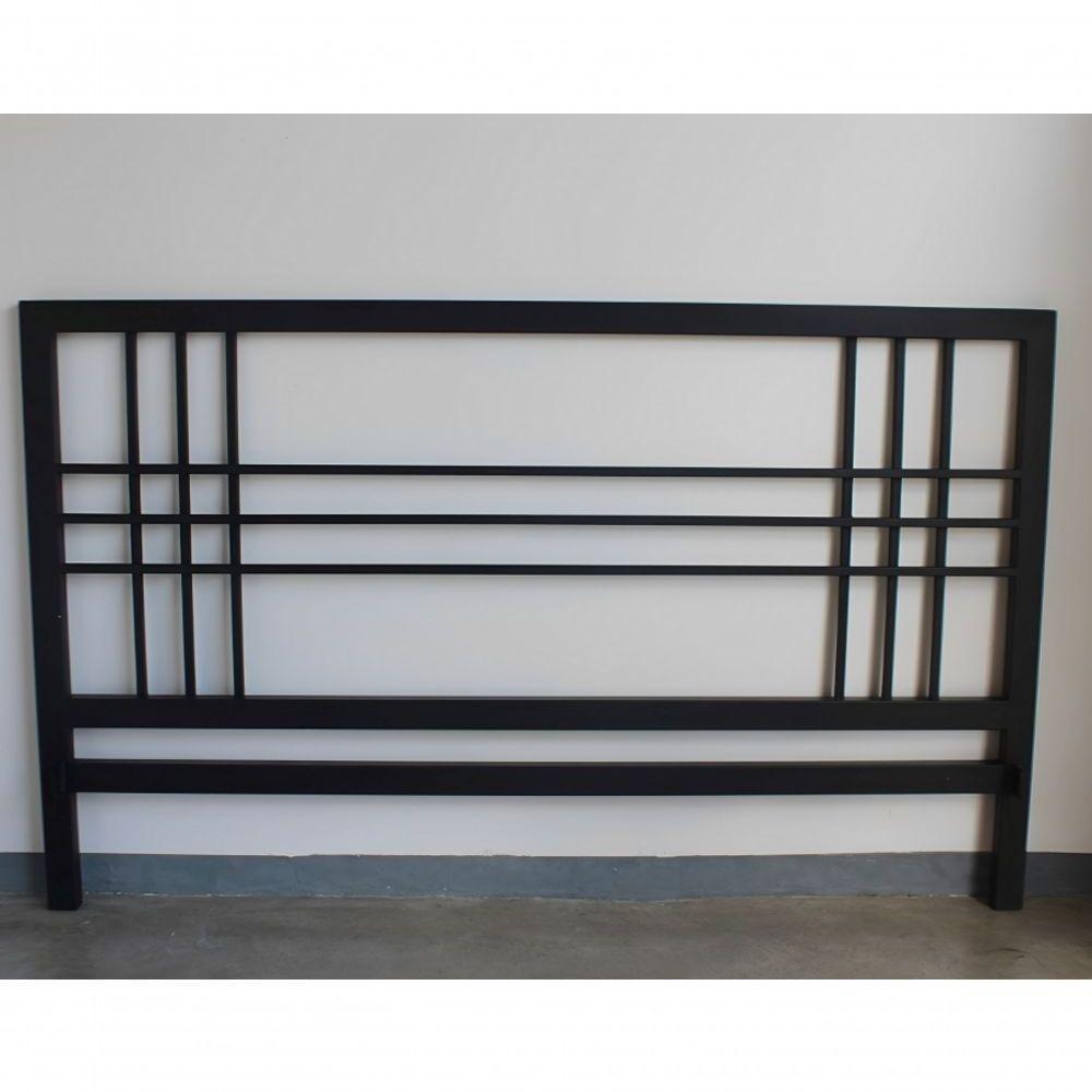 Cabeceira De Cama Aço Ferro Metal Robusto Cor Preto Largura 160cm Estilo Industrial Cb-01 - 3