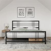 Cabeceira De Cama Aço Ferro Metal Robusto Cor Preto Largura 160cm Estilo Industrial Cb-01