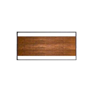 Cabeceira Cama Aço Ferro Metal Robusto Cor Preto Mdf Escuro Largura 140cm Estilo Industrial Cb-04