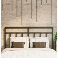 Cabeceira De Cama Grade Aço Ferro Robusto Cor Preto Largura 160cm Estilo Industrial Cb-05 - 3