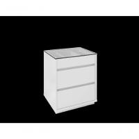 Mesa De Cabeceira 3 Gavetas Porta Itens Belize Branco - 3