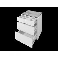 Mesa De Cabeceira 3 Gavetas Porta Itens Serena Branco - 5