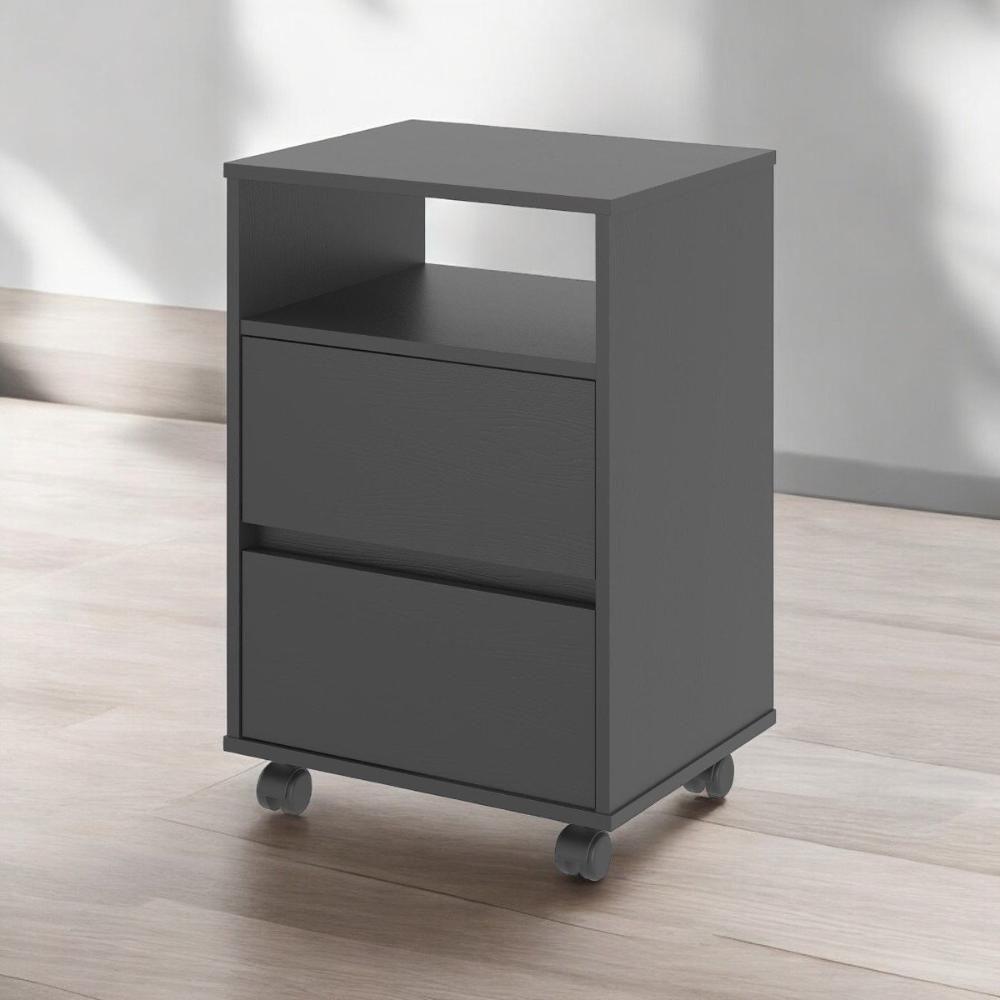 Gaveteiro Fox Com Rodízios Preto - 1