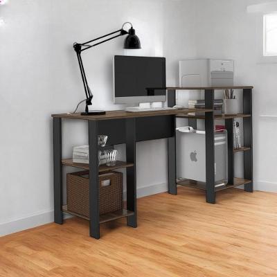 Mesa Escrivaninha Retangular Home Office Affara em Madeira 162cm para Estação de Trabalho