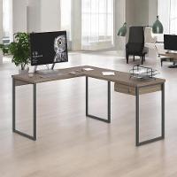 Mesa Home Office Escrivaninha L Industriale Affara Com Gaveteiro - 1