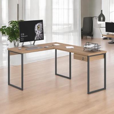 Kit Escrivaninha Industriale Industrial em Aço com Gaveteiro para Escritório Marrom