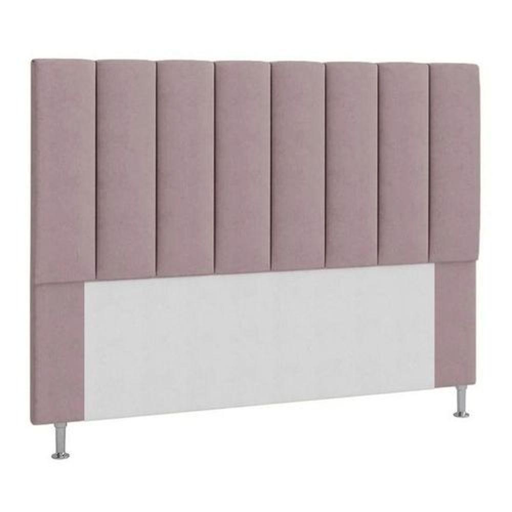 Cabeceira Estofada Cama Box Queen 160 Cm Rose - 1
