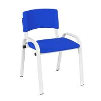 Kit 12 Cadeira Iso Infantil Creche, Escola Base Branco Azul - 2