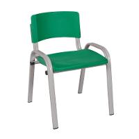 Kit 12 Cadeira Iso Infantil Creche, Escola Base Cinza Verde Escuro - 2