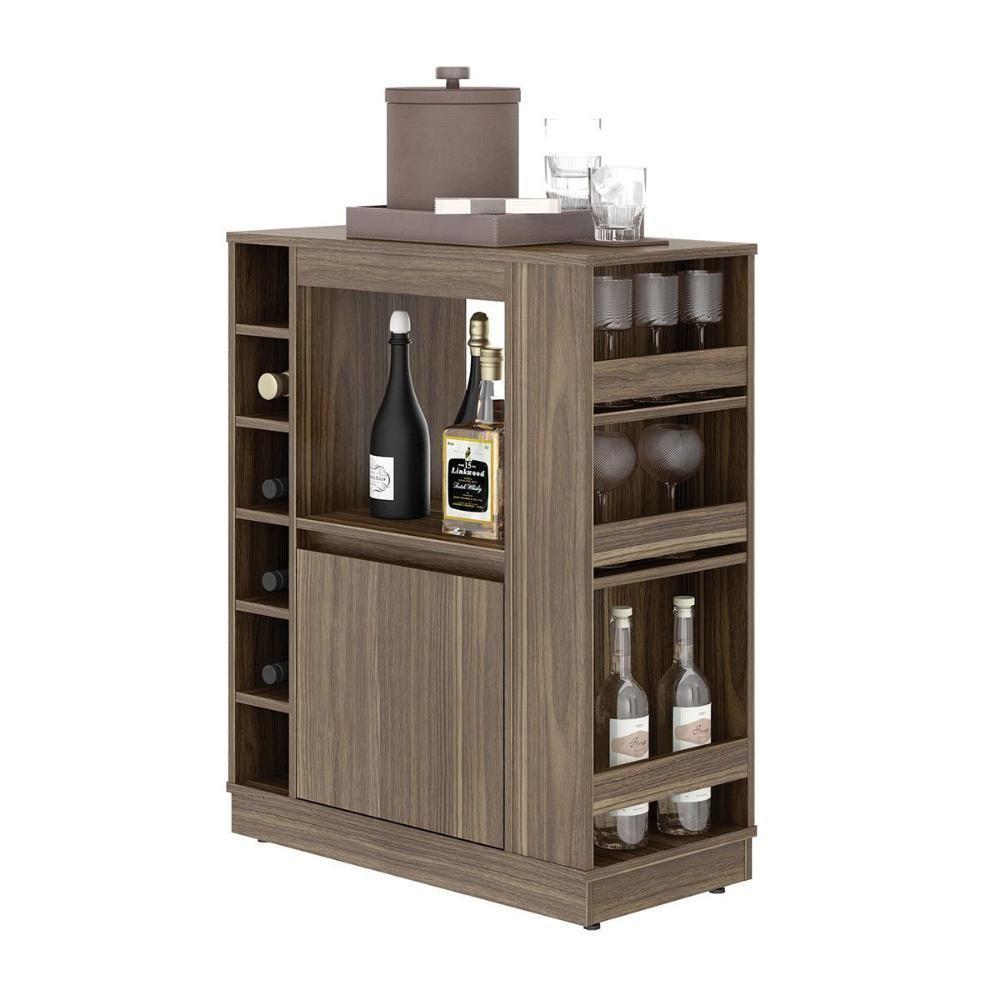 Balcão Adega Dublin Com Prateleiras E Nichos Para Vinho Affara - 2