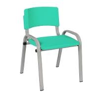 Kit 9 Cadeira Iso Infantil Creche, Escola Base Cinza Verde água - 2
