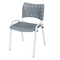 Cadeira Iso Base Branco Escola, Escritório Cinza - Kit 3 Un - 3