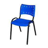Cadeira Iso Base Preto Escola, Escritório Azul - Kit 2 Un - 2