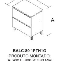 Balcão 1 Porta 1 Gaveta 80cm Com Tampo E Dobradiças Slow Motion Lumina - Itatiaia Cinamomo-fendi - 2