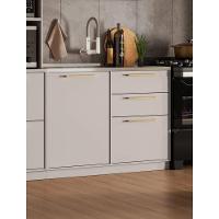 Balcão 1 Porta 3 Gavetas 120cm Com Pia Inox E Dobradiças Slow Motion Essence - Itatiaia Fendi - 4