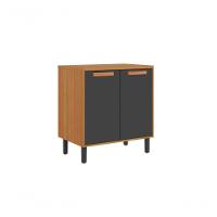 Balcão De Cozinha Para Forno Ou Micro-ondas 2 Portas Nápoles - Itatiaia Cinamomo-grafite - 1