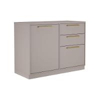 Balcão 1 Porta 3 Gavetas 120cm Com Tampo E Dobradiças Slow Motion Essence - Itatiaia Fendi - 1