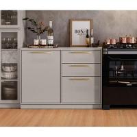 Balcão 1 Porta 3 Gavetas 120cm Com Tampo E Dobradiças Slow Motion Essence - Itatiaia Fendi - 3