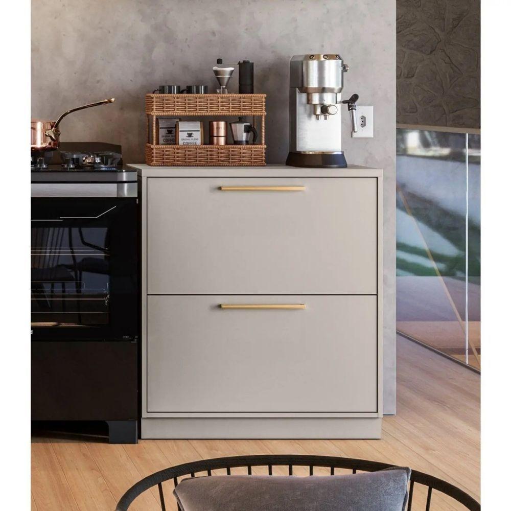 Balcão 1 Porta 1 Gaveta Essence 80cm 100% Mdf - Itatiaia Fendi - 4