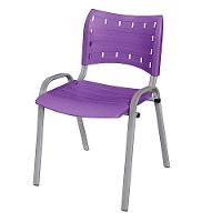 Cadeira Iso Base Cinza Escola, Escritório Violeta Kit 10 Un - 2