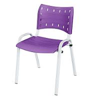 Cadeira Iso Base Branco Escola, Escritório Violeta Kit 11 Un - 2