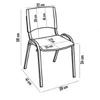 Kit 10 Cadeira Iso Infantil Creche, Escola Base Branco Branco - 3