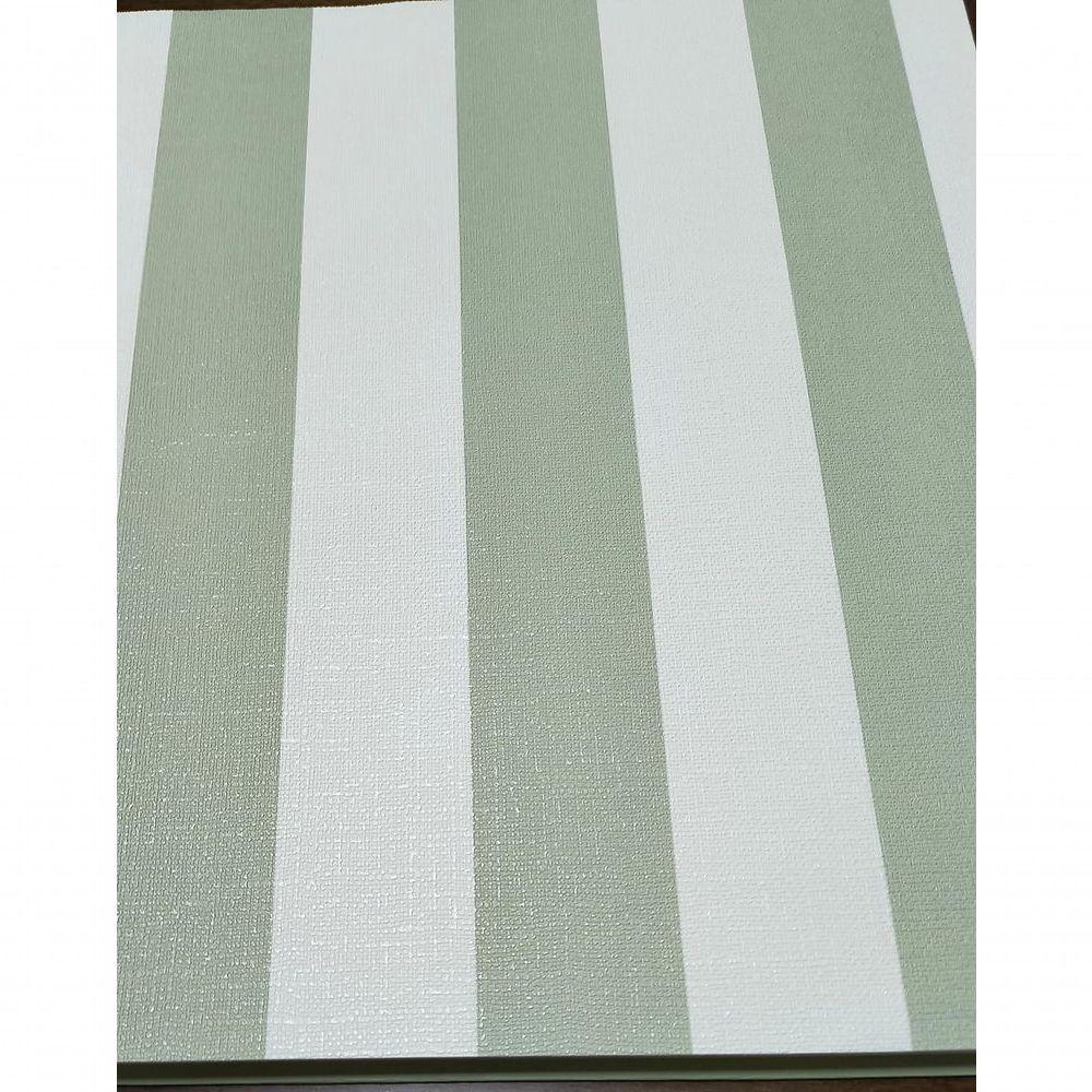 Papel De Parede Infantil Vinílico- Listrado Vichi Verde Oliva Revoada 4401 Bobinex. - 1