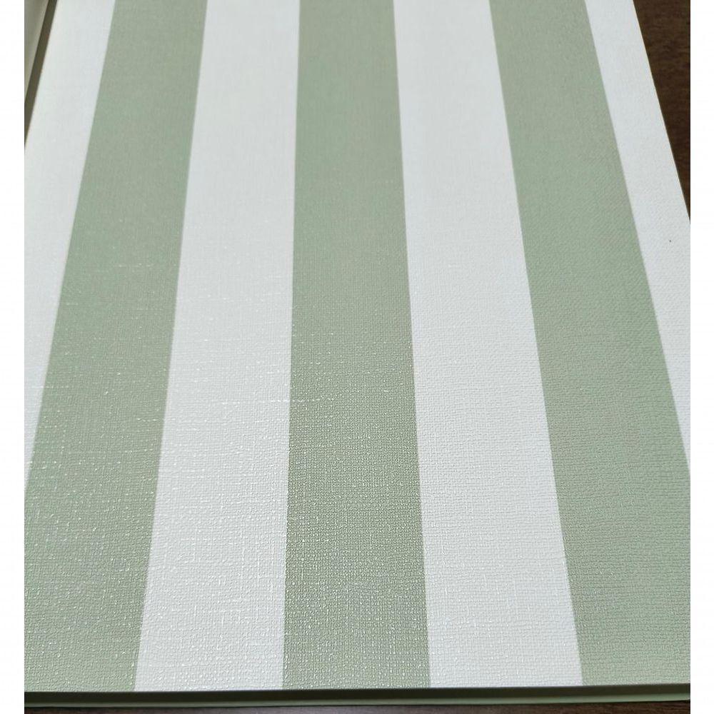 Papel De Parede Infantil Vinílico- Listrado Vichi Verde Oliva Revoada 4401 Bobinex. - 3