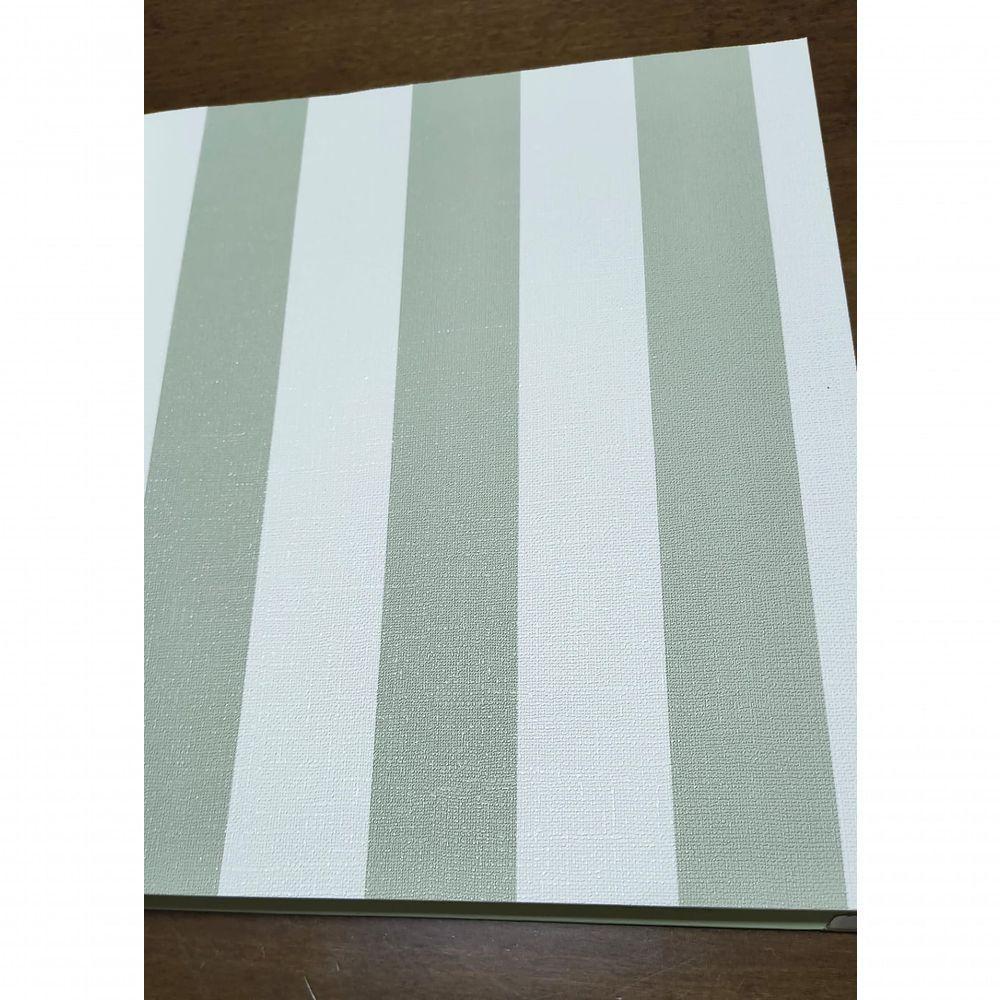 Papel De Parede Infantil Vinílico- Listrado Vichi Verde Oliva Revoada 4401 Bobinex. - 4