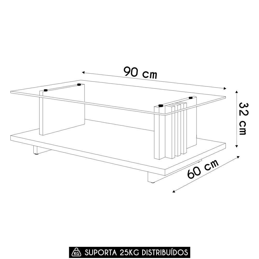 Mesa De Centro Com Detalhe Ripado Fire Z10 Off-cinamomo - Mpozenato - 4
