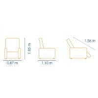 Poltrona Denise Reclinável Js Chocolate - 3