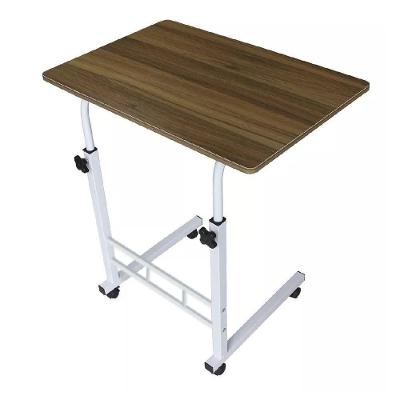 Mesa Multifuncional Retangular Makeda Moderno Aço 60cm Marrom com Rodízios
