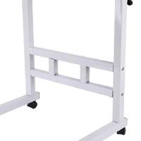 Mesa Notebook Rodinhas Altura Ajustavel Home Office Multifuncional Computador Escrivaninha Sala Marrom