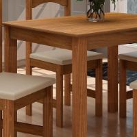 Conjunto De Mesa Com 4 Cadeiras Praiana Araúna Freijó E Bege - 3