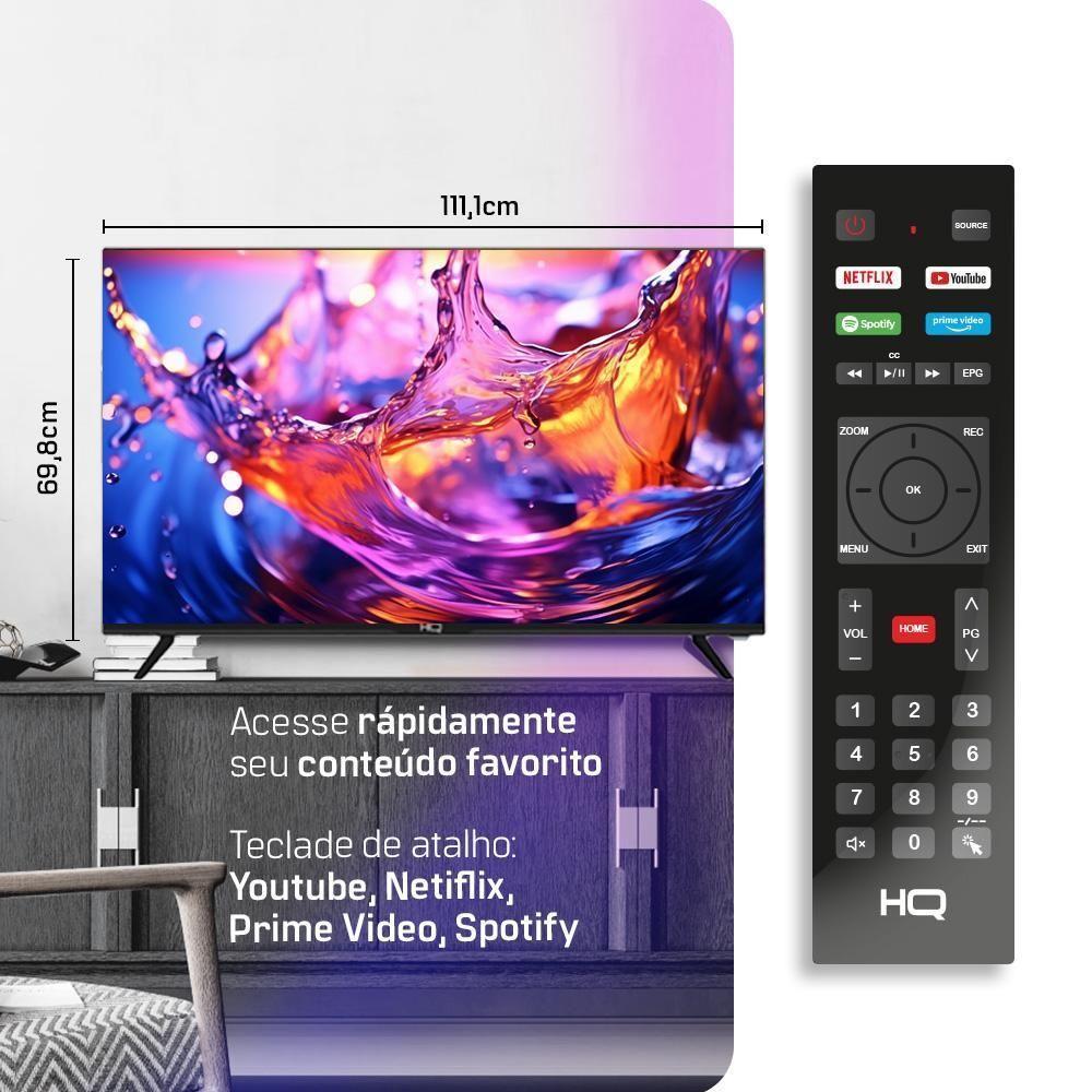 Smart TV HQ 50" UHD Tela Sem Bordas Sistema Android Design Slim HQS50NKHM Bivolt - 7