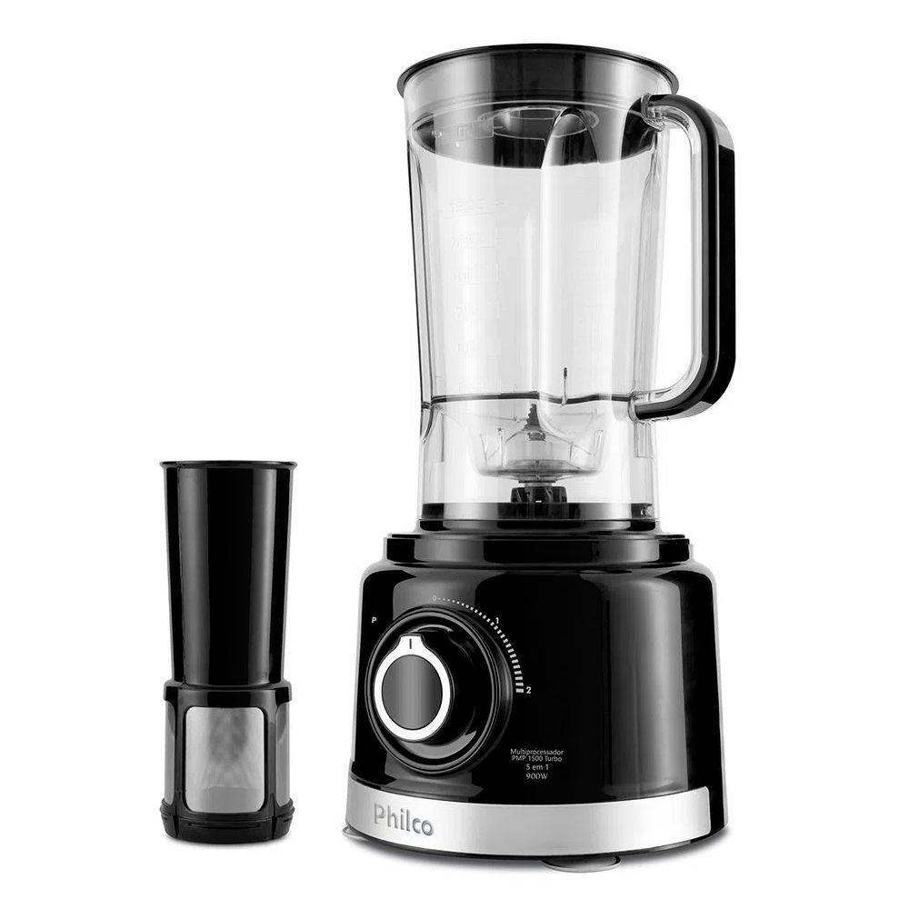 Multiprocessador De Alimentos Philco Pmp1500p 5 Em 1 Turbo Preto 220v - 2