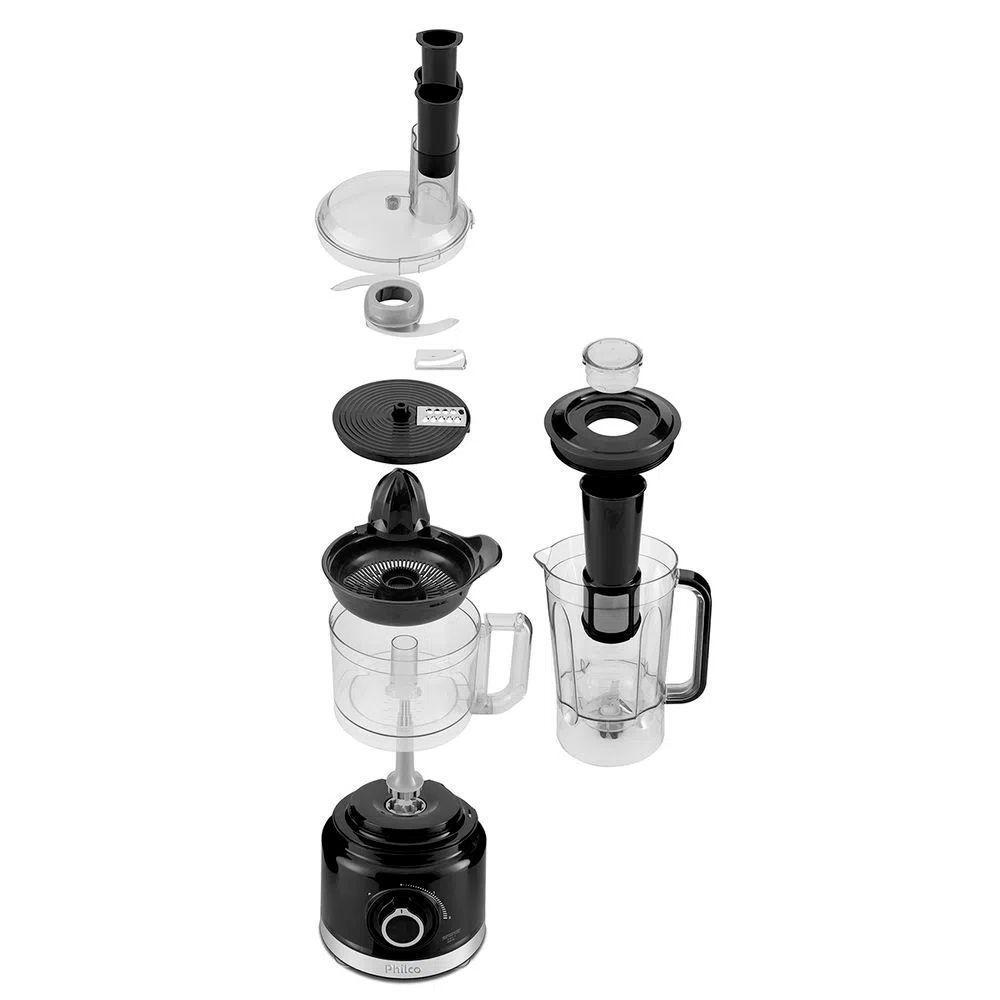 Multiprocessador De Alimentos Philco Pmp1500p 5 Em 1 Turbo Preto 220v - 4