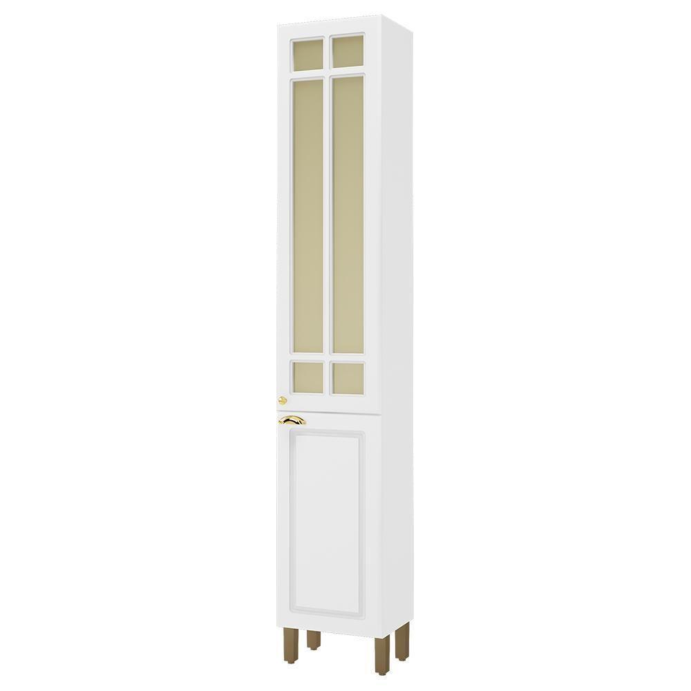 Paneleiro Firenze 40cm 2 Portas Branco Com Vidro Reflecta - Indékes Branco - 1