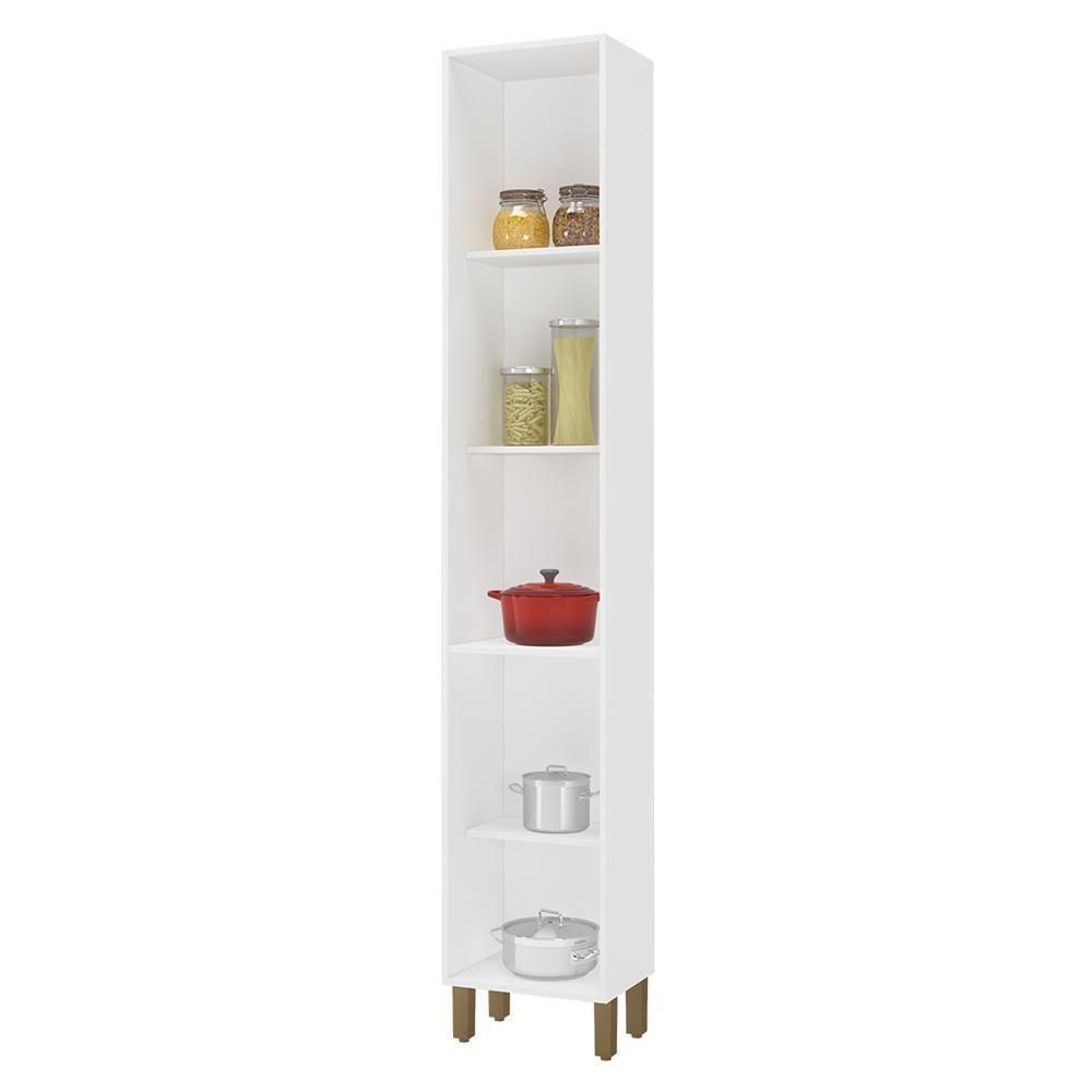 Paneleiro Firenze 40cm 2 Portas Branco Com Vidro Reflecta - Indékes Branco - 2