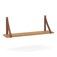 Kit 2 Prateleiras Gold Freijó Com Alças De Couro - Matic Móveis Freijó - 2