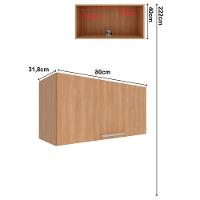 Armario Aereo 1 Porta Basc 80 Cm Mdp Cz3119 Freijo Tecno Mobili Freijo - 3