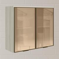 Armario Aereo 2 Portas Vidro Mdf 80 Cm Kali 1221162 Bianco Toq Nicioli Bianco Toq - 2