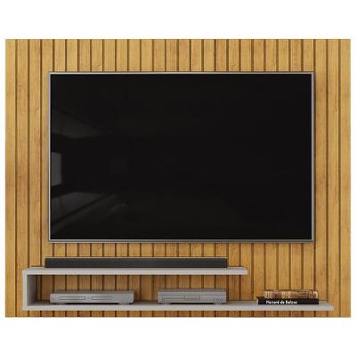 Painel Para Tv 55 Pol Ripado 134 Cm Ripe Cedro Bali Dj Moveis Cedro Bali