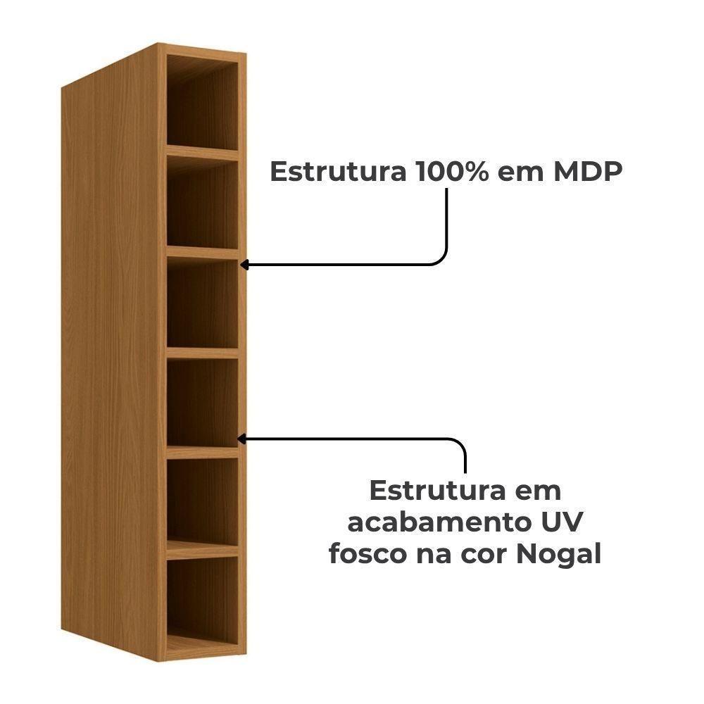 Armario Aereo Adega 6 Nichos 15 Cm Mdp Maxxi G760 Canela Kappesberg Canela - 3
