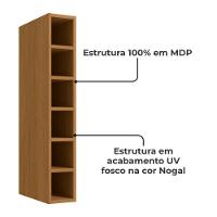 Armario Aereo Adega 6 Nichos 15 Cm Mdp Maxxi G760 Canela Kappesberg Canela - 3