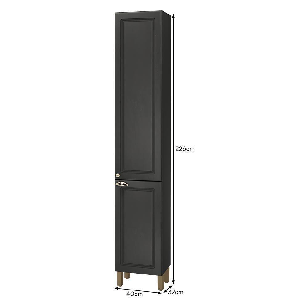 Paneleiro Firenze 40cm 2 Portas Chumbo - Indékes Chumbo - 3