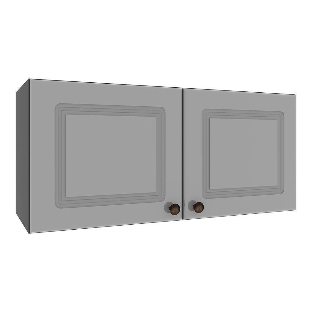 Armário Aéreo Geladeira Firenze 80cm 2 Portas Chumbo-titânio - Indékes Chumbo-titânio - 1