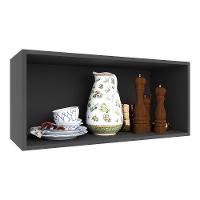 Armário Aéreo Geladeira Firenze 80cm 2 Portas Chumbo-titânio - Indékes Chumbo-titânio - 2