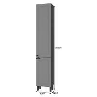 Paneleiro Firenze 40cm 2 Portas Chumbo-titânio - Indékes Chumbo-titânio - 3